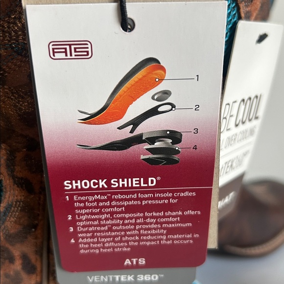 Ariat Women’s Pinto VentTEK 360 Western Wide Square Toe Brown Boots NWT in Box - Picture 11 of 11